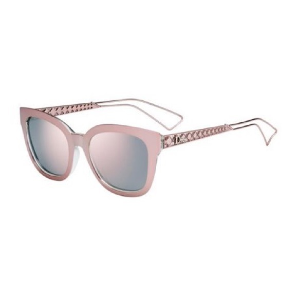 Dior Rectangular Sunglasses Diorama 1 TGW0J Pink/Crystal 52mm - Picture 3 of 10